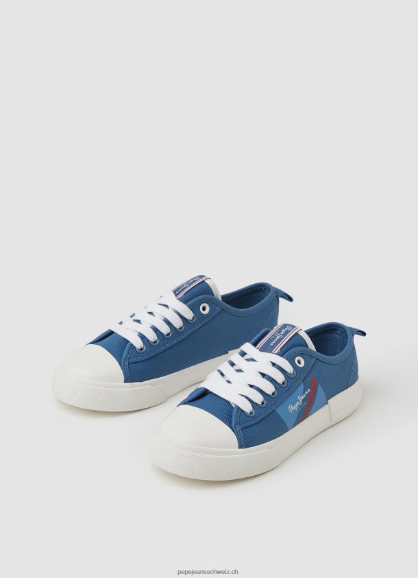 Allen Flag vulkanisierte Turnschuhe Junge Pepe Jeans Indigo 84XH6T1561