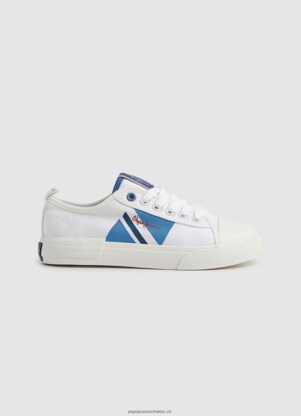 Allen Flag vulkanisierte Turnschuhe Junge Pepe Jeans Weiss 84XH6T1562