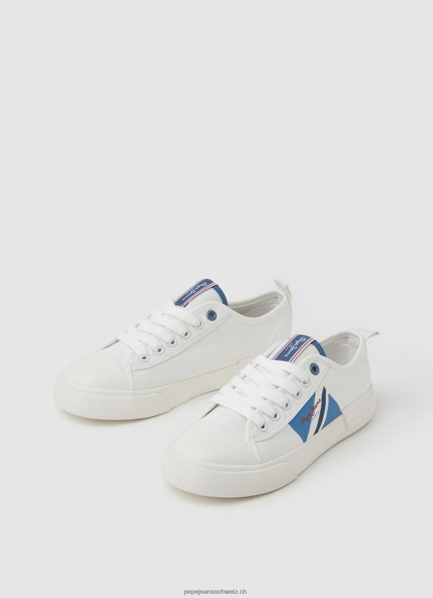 Allen Flag vulkanisierte Turnschuhe Junge Pepe Jeans Weiss 84XH6T1562