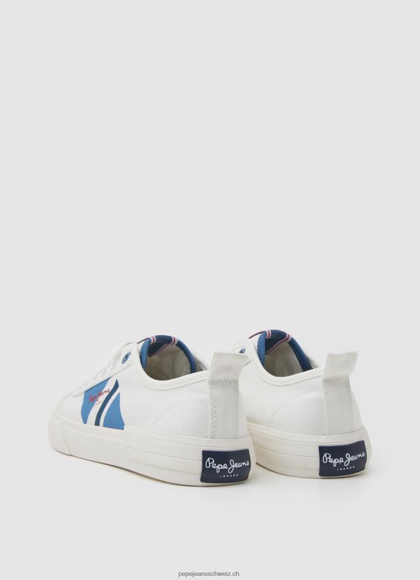 Allen Flag vulkanisierte Turnschuhe Junge Pepe Jeans Weiss 84XH6T1562