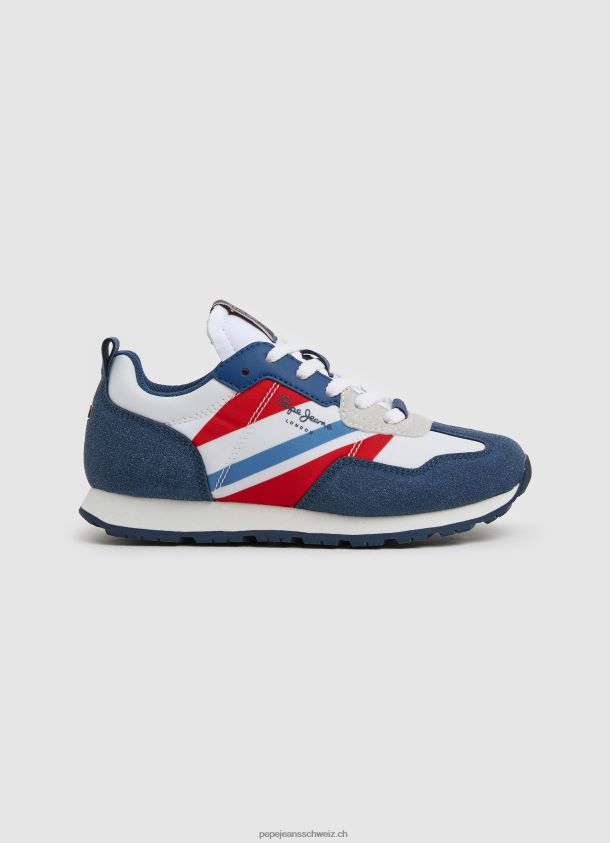 Kombinierte Turnschuhe mit Foster-Print Junge Pepe Jeans Ozean 84XH6T1523
