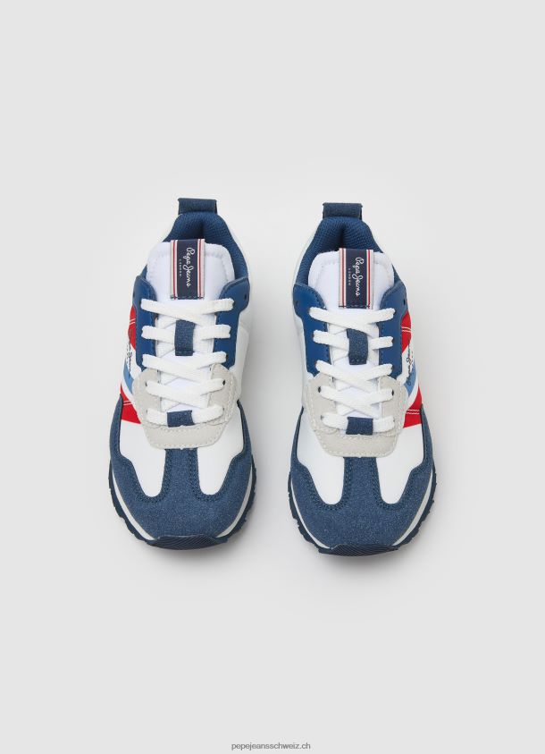 Kombinierte Turnschuhe mit Foster-Print Junge Pepe Jeans Ozean 84XH6T1523