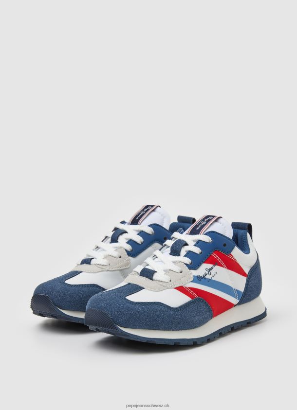 Kombinierte Turnschuhe mit Foster-Print Junge Pepe Jeans Ozean 84XH6T1523