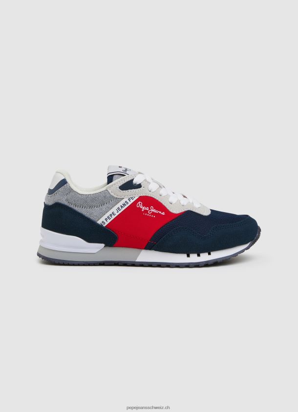 London Brighton Basic Turnschuhe Junge Pepe Jeans Marine 84XH6T1529