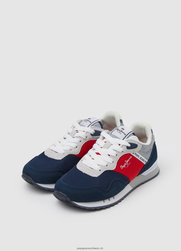 London Brighton Basic Turnschuhe Junge Pepe Jeans Marine 84XH6T1529