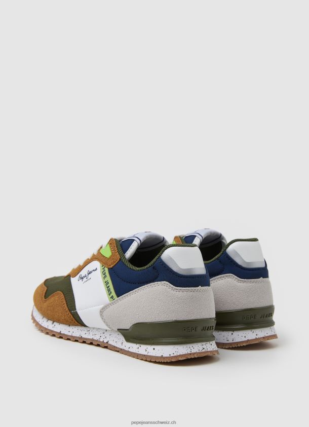 London kann kombinierte Turnschuhe Junge Pepe Jeans Armee 84XH6T1533