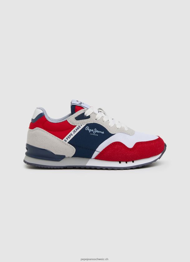 London kann kombinierte Turnschuhe Junge Pepe Jeans Rot 84XH6T1531
