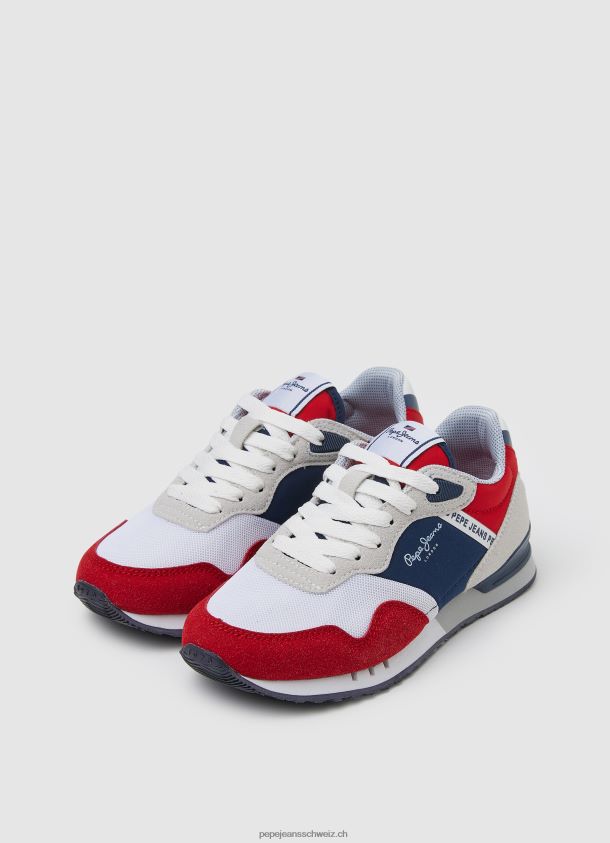 London kann kombinierte Turnschuhe Junge Pepe Jeans Rot 84XH6T1531