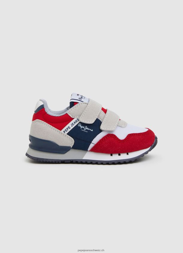 London kann kombinierte Turnschuhe Junge Pepe Jeans Rot 84XH6T1536
