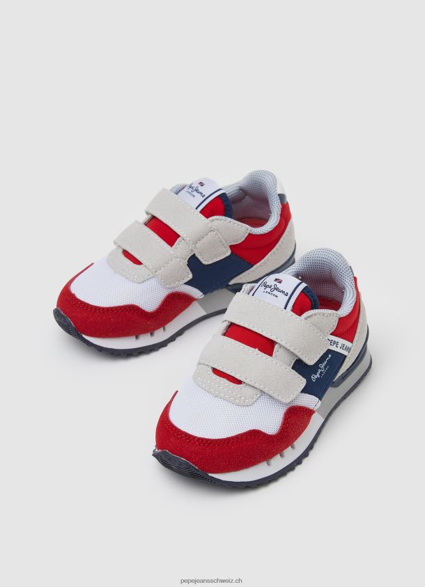 London kann kombinierte Turnschuhe Junge Pepe Jeans Rot 84XH6T1536