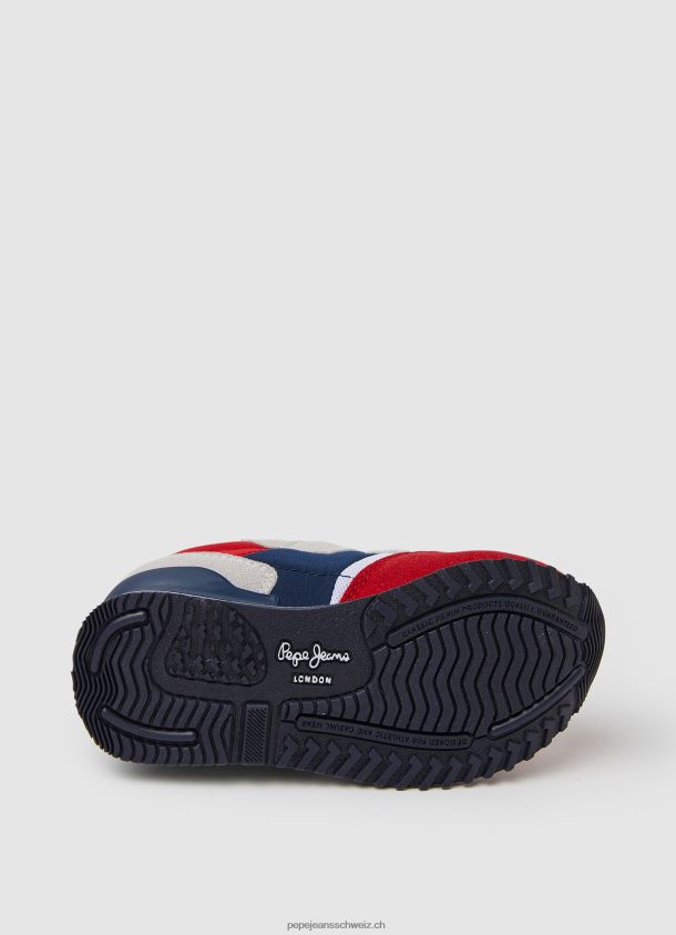 London kann kombinierte Turnschuhe Junge Pepe Jeans Rot 84XH6T1536