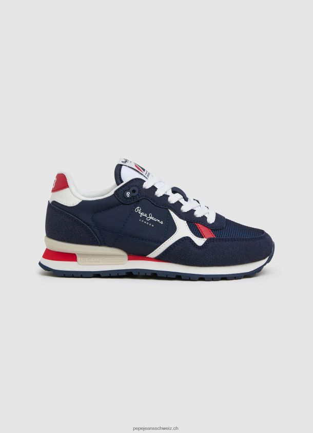 brit Heritage kombinierte Turnschuhe Junge Pepe Jeans Marine 84XH6T1528