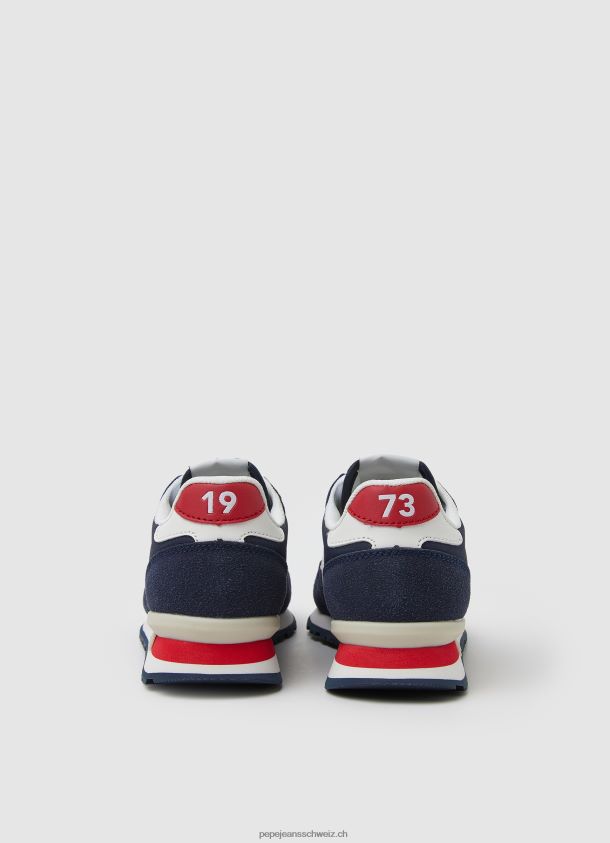 brit Heritage kombinierte Turnschuhe Junge Pepe Jeans Marine 84XH6T1528