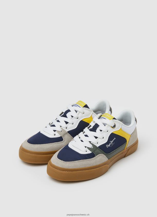 kenton master leder turnschuhe Junge Pepe Jeans Marine 84XH6T1527