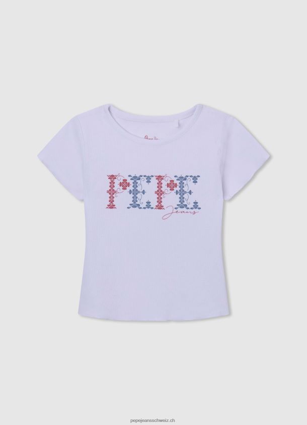 Bluse mit Gaulle-Stickerei Mädchen Pepe Jeans Weiss 84XH6T1423