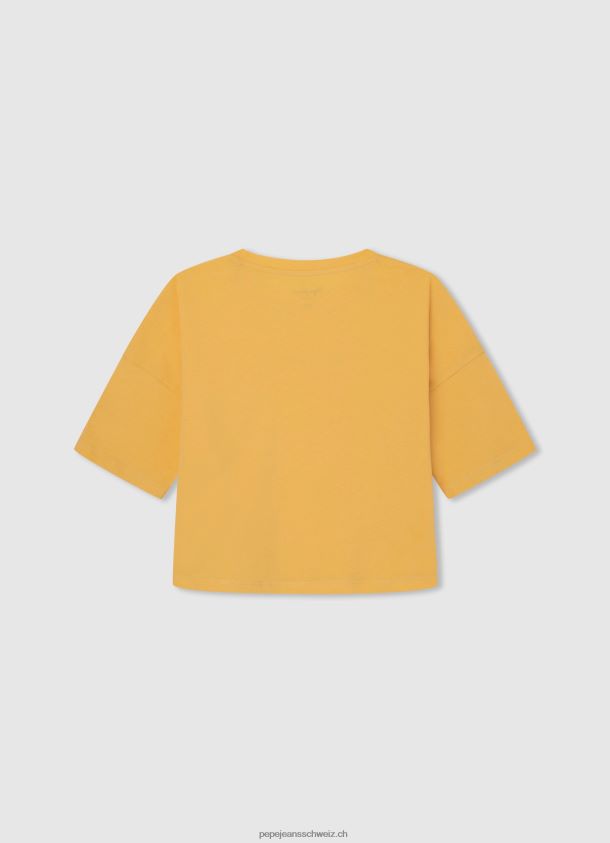 Boxy Fit T-Shirt mit Logo-Print Mädchen Pepe Jeans scheinen 84XH6T1479