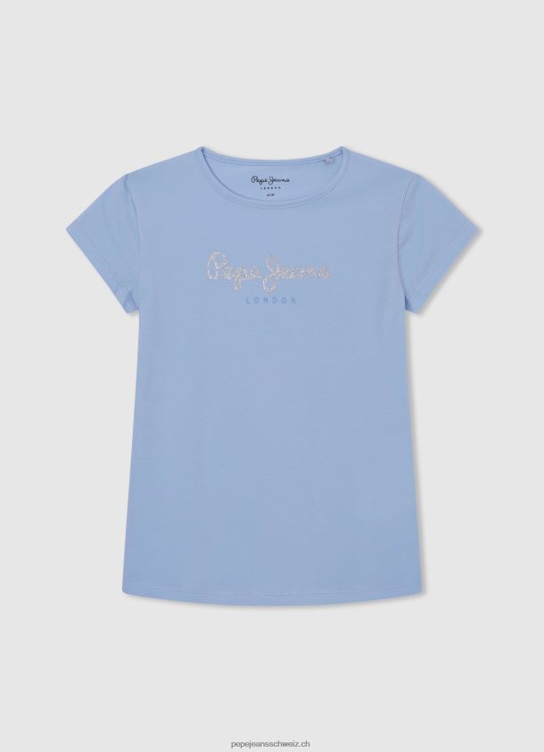 Glitzer-Logo-T-Shirt Mädchen Pepe Jeans Bucht 84XH6T1465