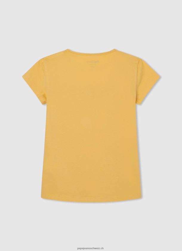 Glitzer-Logo-T-Shirt Mädchen Pepe Jeans scheinen 84XH6T1468