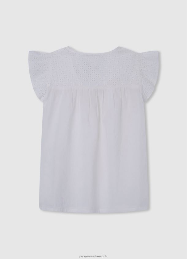 Hilary-Bluse mit durchbrochenen Details Mädchen Pepe Jeans Mousse 84XH6T1472