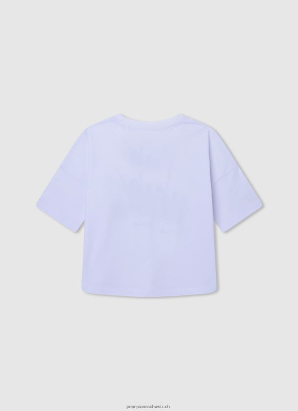 Illustrationen T-Shirt Mädchen Pepe Jeans Weiss 84XH6T1439