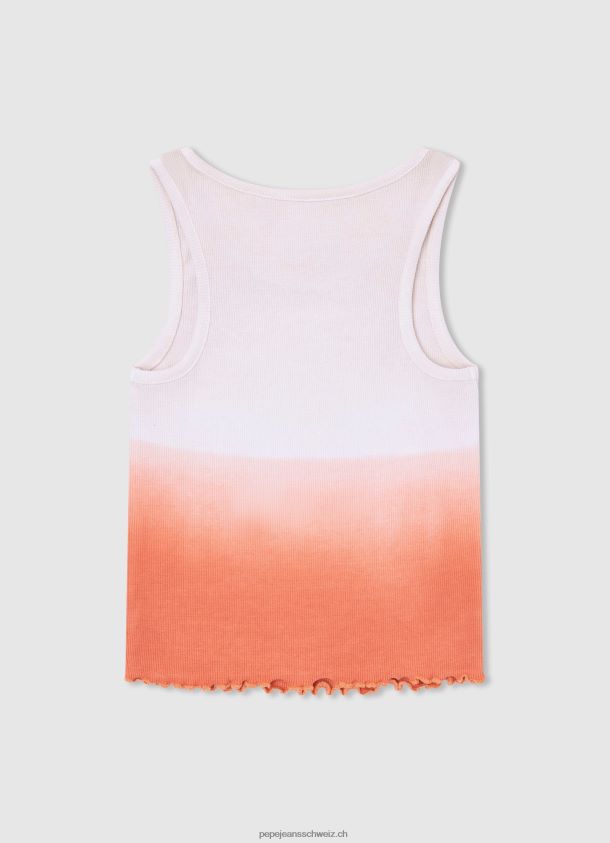T-Shirt mit Farbblock-Armlochärmeln Mädchen Pepe Jeans Pfirsich 84XH6T1476