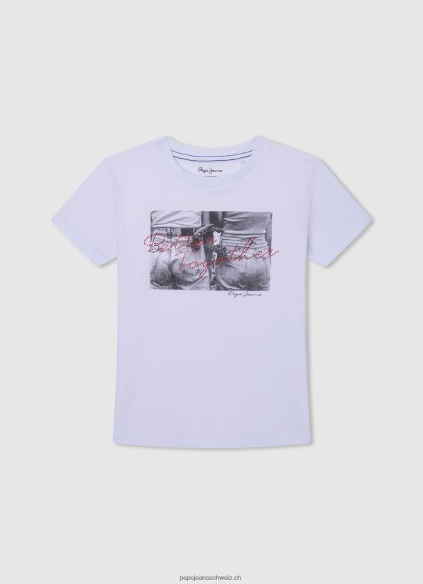 T-Shirt mit Fotodruck Mädchen Pepe Jeans Weiss 84XH6T1457