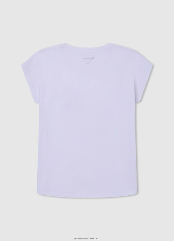 T-Shirt mit Herzdruck Mädchen Pepe Jeans Weiss 84XH6T1426