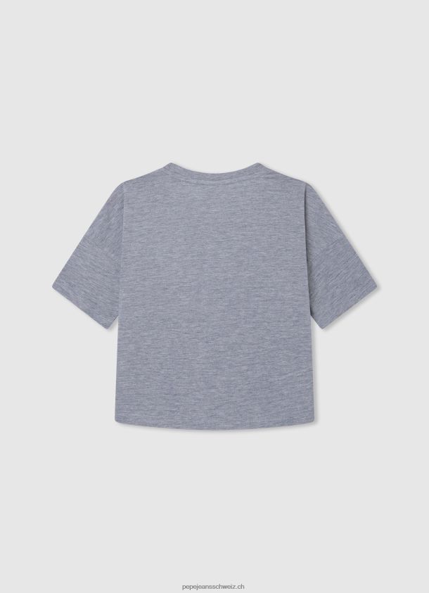 T-Shirt mit Liebesdruck Mädchen Pepe Jeans grau meliert 84XH6T1445