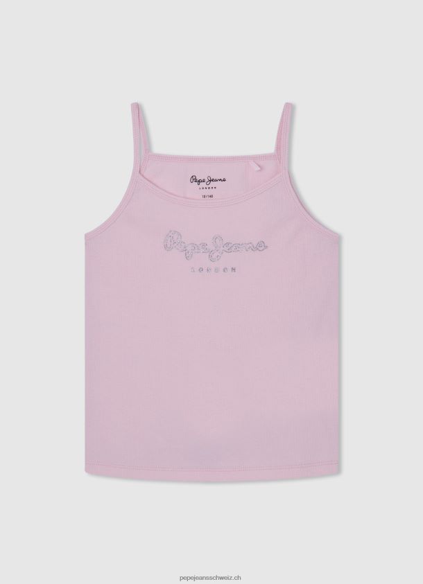 Tanktop mit Logo-Print Mädchen Pepe Jeans zartes Rosa 84XH6T1430