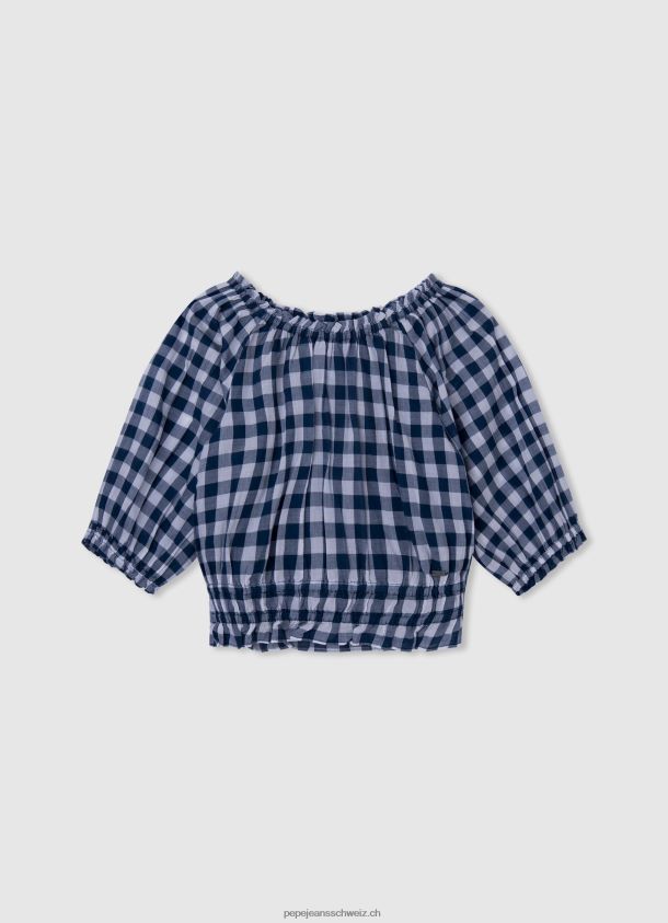 durchscheinend kariertes bedrucktes Top Mädchen Pepe Jeans multi 84XH6T1419