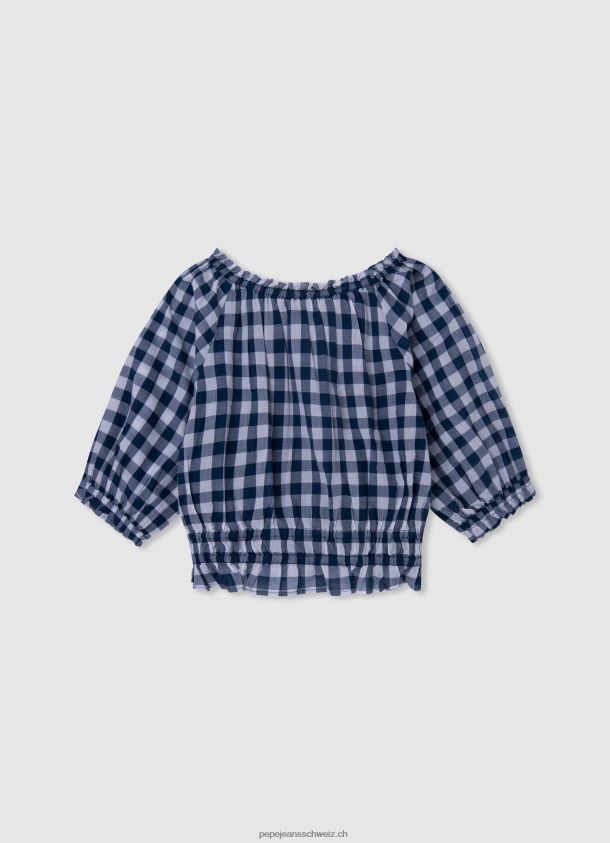 durchscheinend kariertes bedrucktes Top Mädchen Pepe Jeans multi 84XH6T1419