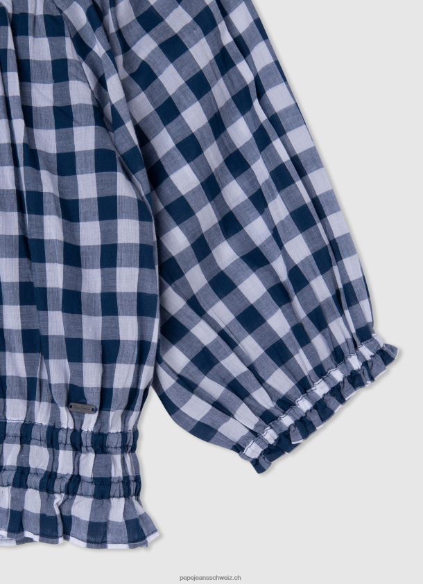 durchscheinend kariertes bedrucktes Top Mädchen Pepe Jeans multi 84XH6T1419