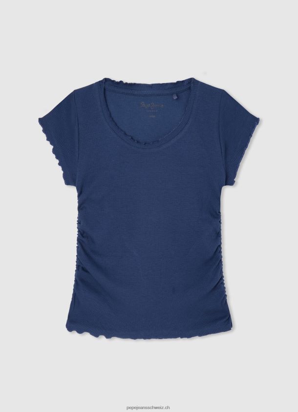 geripptes Hemd mit Welleneffekt Mädchen Pepe Jeans Ozean 84XH6T1443