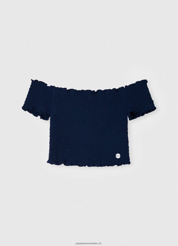 kurzärmliges, gerafftes Top Mädchen Pepe Jeans dulwich 84XH6T1425