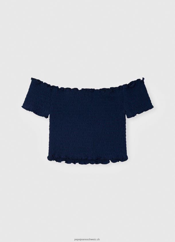 kurzärmliges, gerafftes Top Mädchen Pepe Jeans dulwich 84XH6T1425