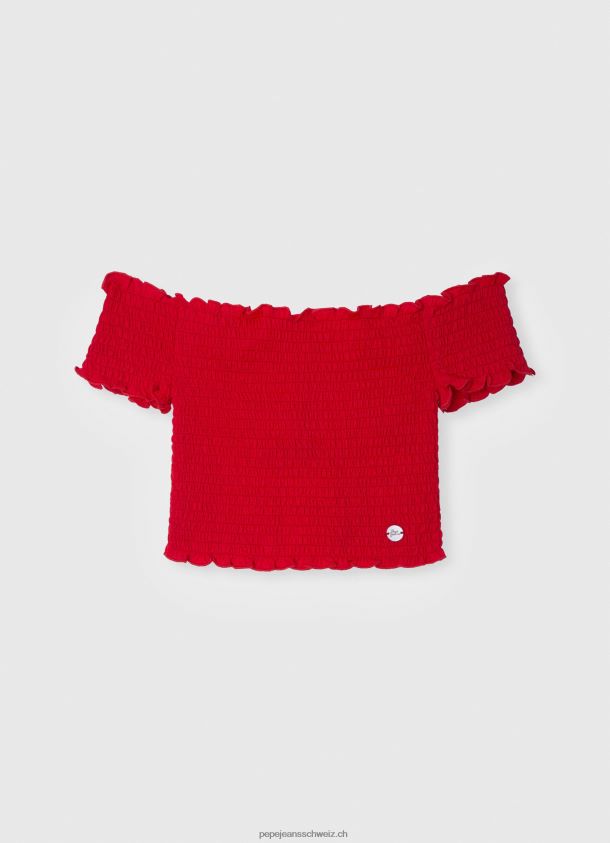 kurzärmliges, gerafftes Top Mädchen Pepe Jeans dulwich 84XH6T1425