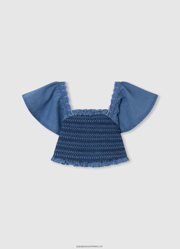 sia top aus jeansstoff Mädchen Pepe Jeans Bucht 84XH6T1446