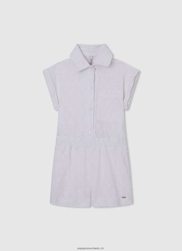 geraldine durchbrochener kurzer jumpsuit Mädchen Pepe Jeans Mousse 84XH6T1386
