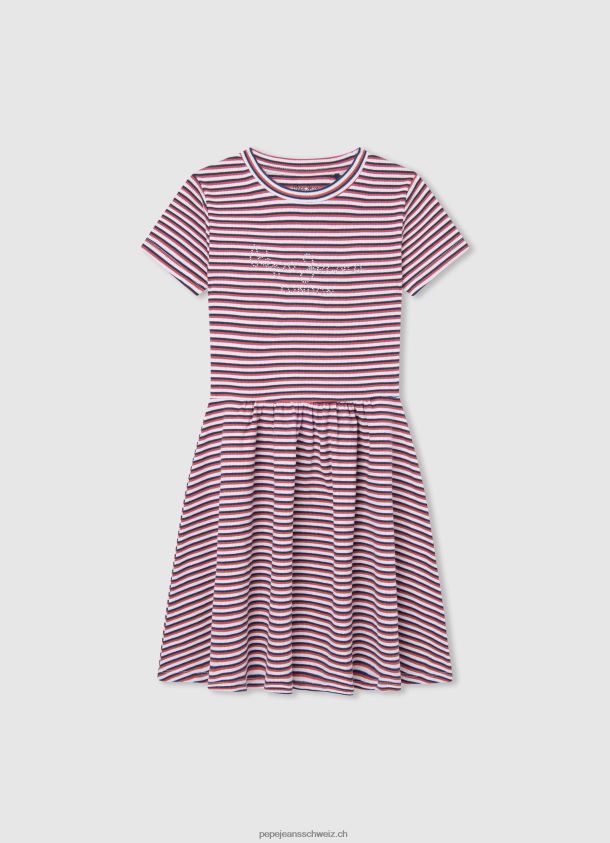 gestreiftes Kleid Mädchen Pepe Jeans Ozean 84XH6T1377
