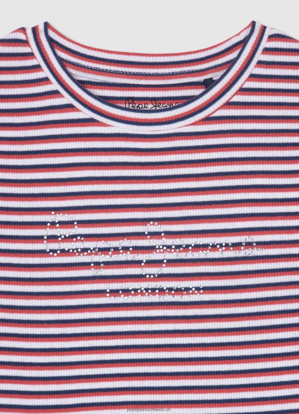gestreiftes Kleid Mädchen Pepe Jeans Ozean 84XH6T1377