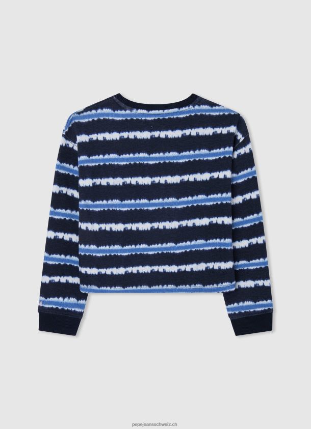 Baumwollpullover mit ausgeblichenen Streifen Mädchen Pepe Jeans dulwich 84XH6T1408