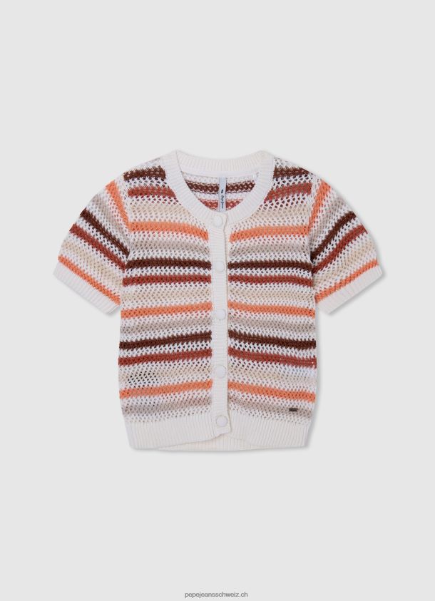 Cardigan aus gestreifter Baumwolle Mädchen Pepe Jeans multi 84XH6T1417