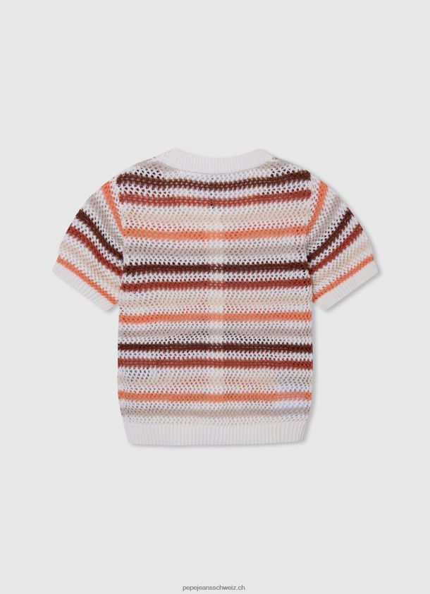Cardigan aus gestreifter Baumwolle Mädchen Pepe Jeans multi 84XH6T1417