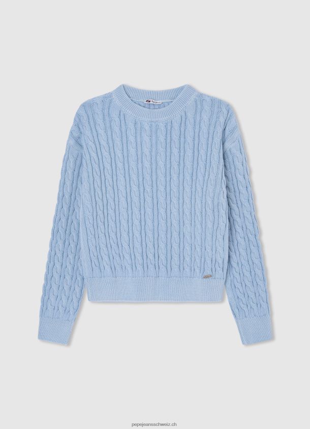 Geflochtener Jersey mit abgerundetem Kragen Mädchen Pepe Jeans Bucht 84XH6T1406