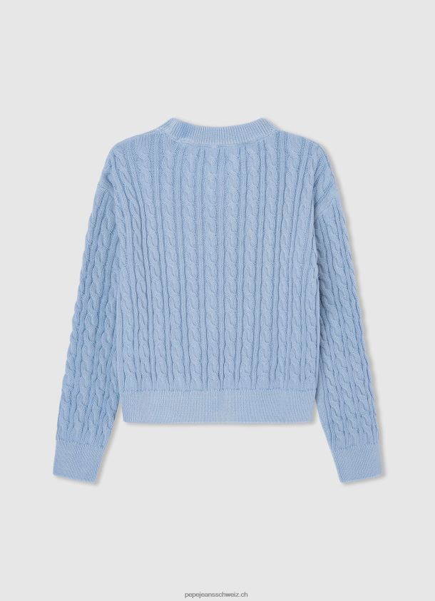 Geflochtener Jersey mit abgerundetem Kragen Mädchen Pepe Jeans Bucht 84XH6T1406