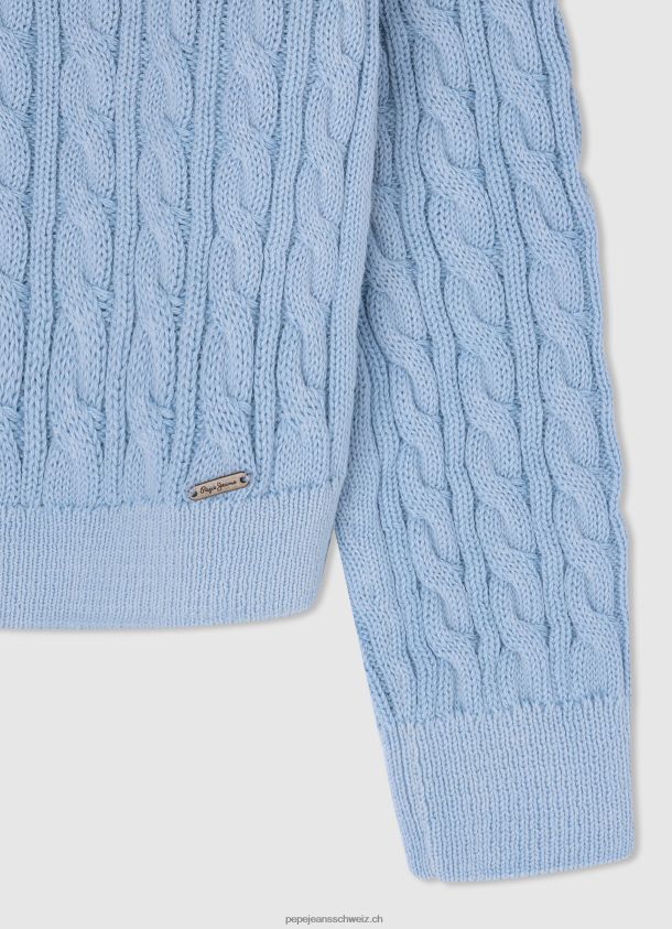 Geflochtener Jersey mit abgerundetem Kragen Mädchen Pepe Jeans Bucht 84XH6T1406