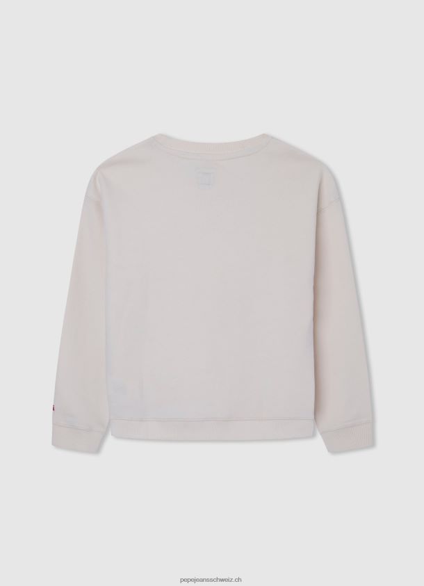 Pullover aus Baumwolle mit Logo-Print Mädchen Pepe Jeans Mousse 84XH6T1404
