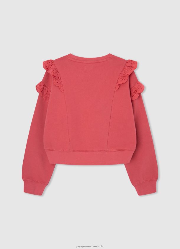 Pullover aus Baumwollfleece Mädchen Pepe Jeans studiorot 84XH6T1403
