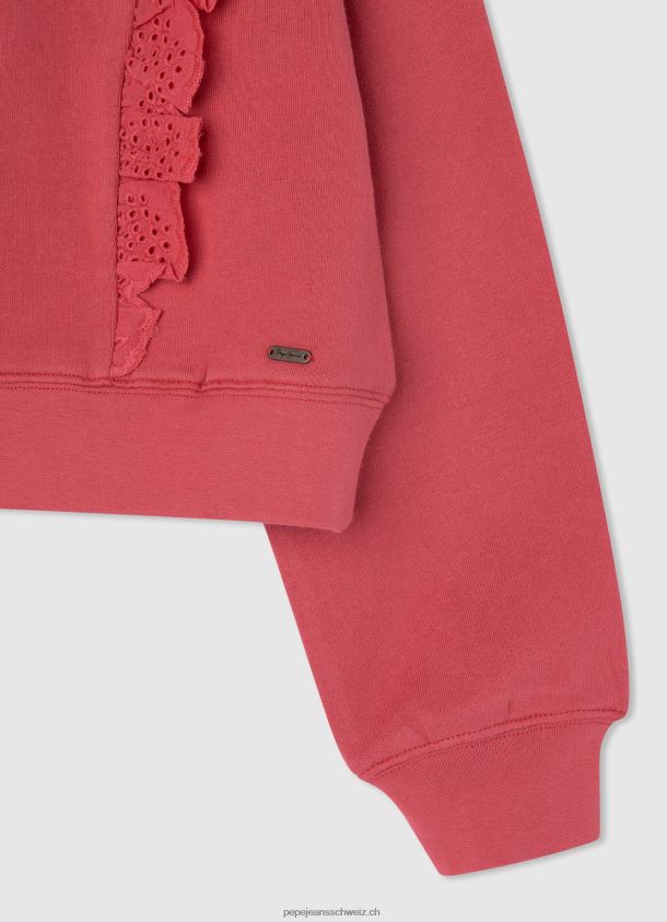 Pullover aus Baumwollfleece Mädchen Pepe Jeans studiorot 84XH6T1403