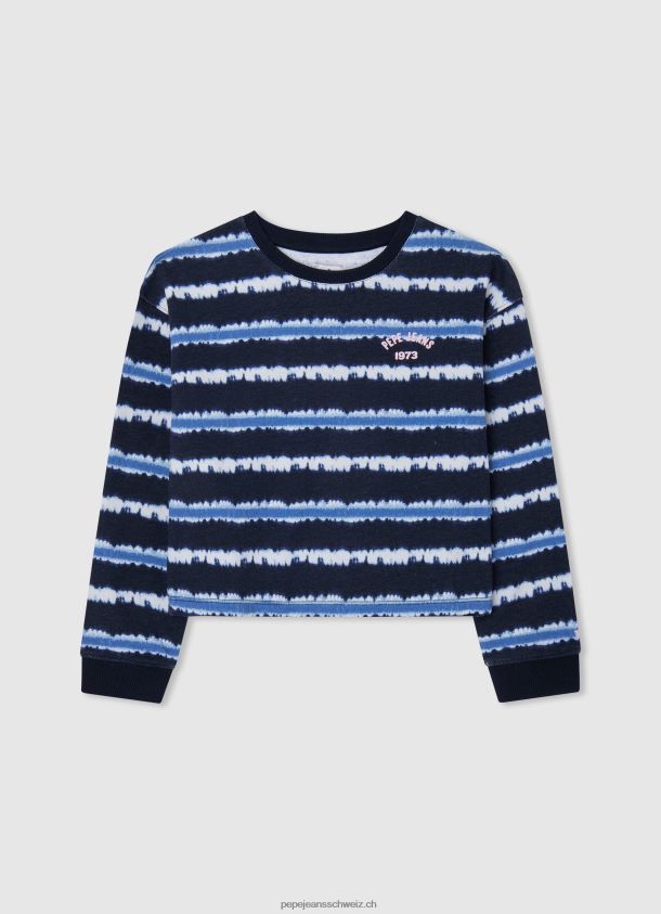 durchbrochener Jersey mit Streifenmuster Mädchen Pepe Jeans Mousse 84XH6T1410